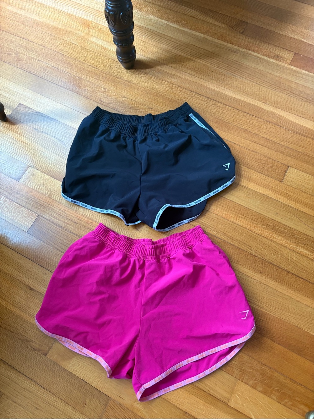 Gymshark Women’s Hot Pink and Black Athletic Shorts